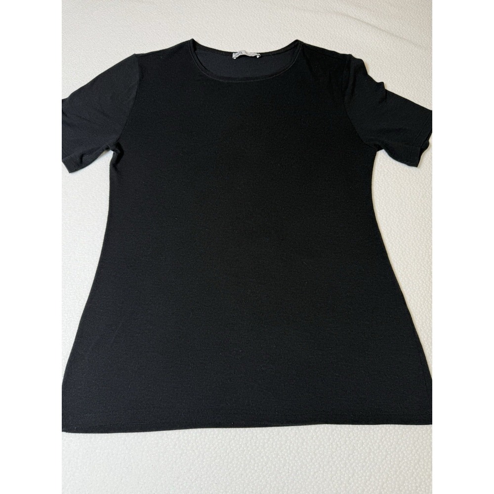 Zara Black Short Sleeve Basic Tee Women's Size Large